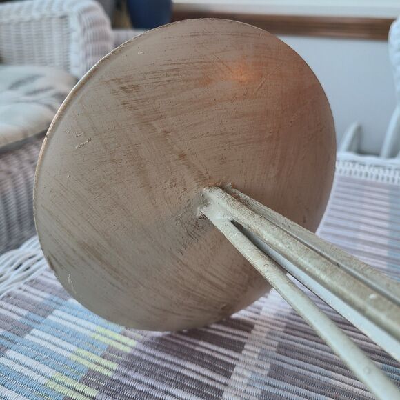 Vintage Metal Art Tall Candle Stand Candle Holder Gold Wrought Iron Shabby Chic - Picture 7 of 9